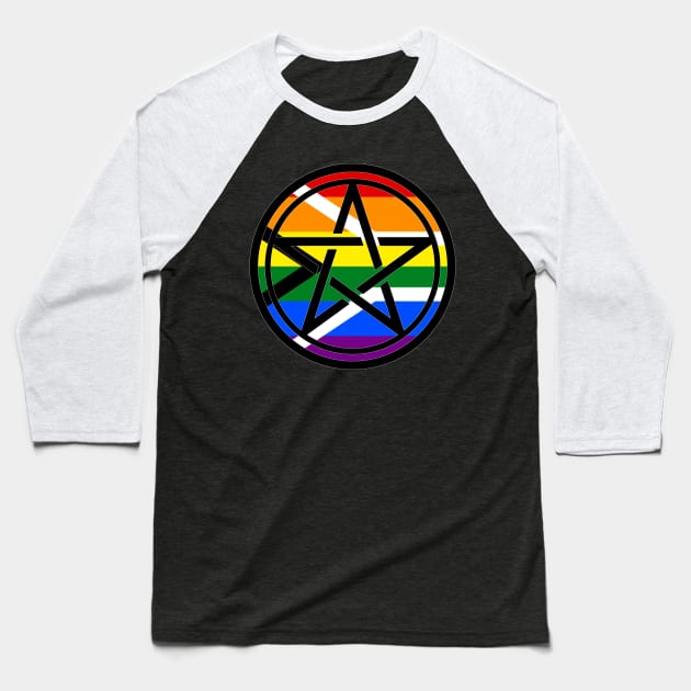 Large Print Pentacle LGBT Flag South Africa Pride Baseball T-Shirt by aaallsmiles